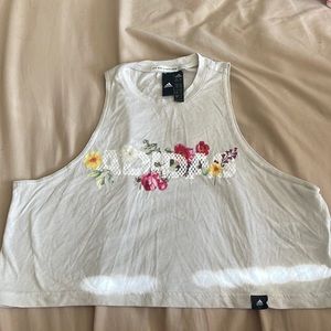 Floral Adidas crop top